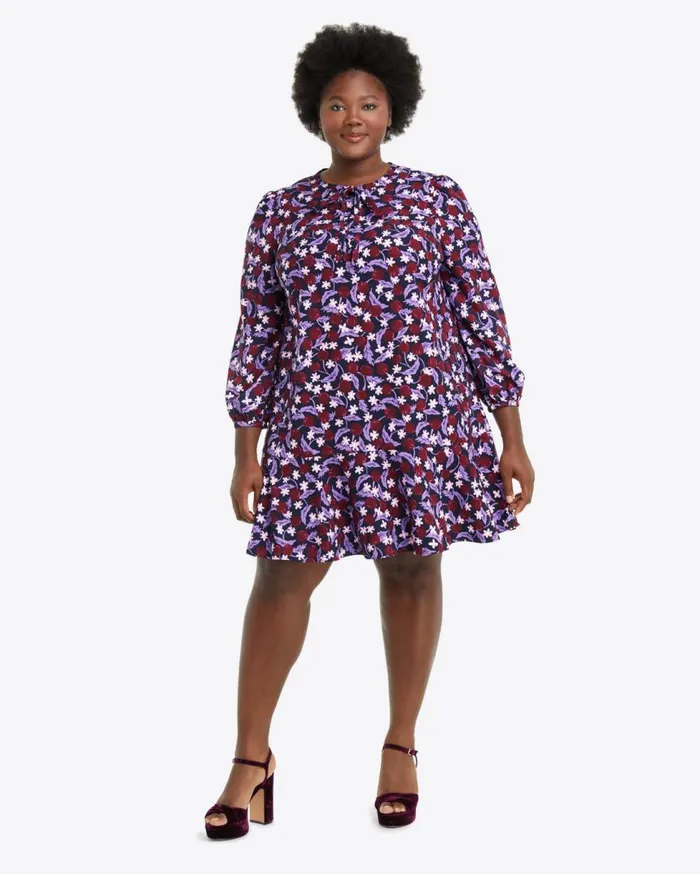 Draper James Extended Sizes Women Rosanne Shift Dress In Plum Floral