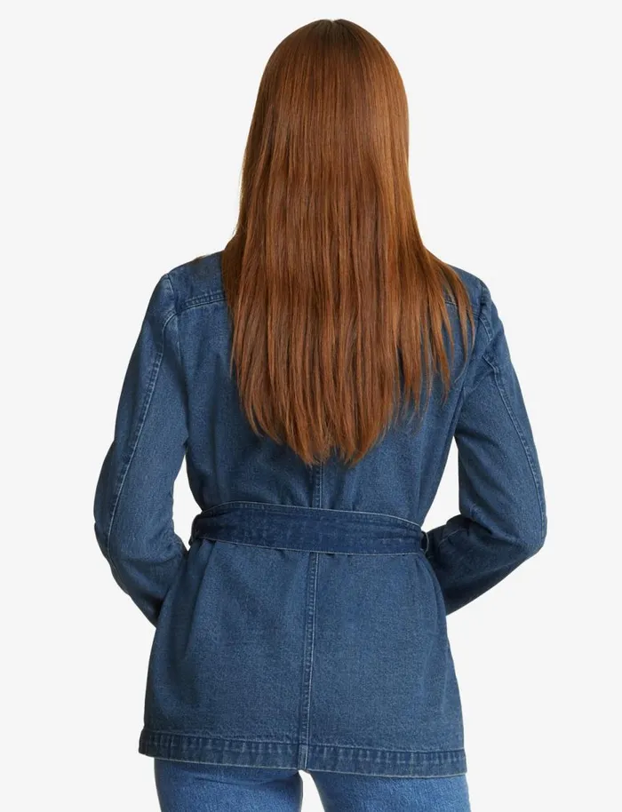 Draper James Jackets and Outerwear Women Field Jacket In Dark Wash Denim