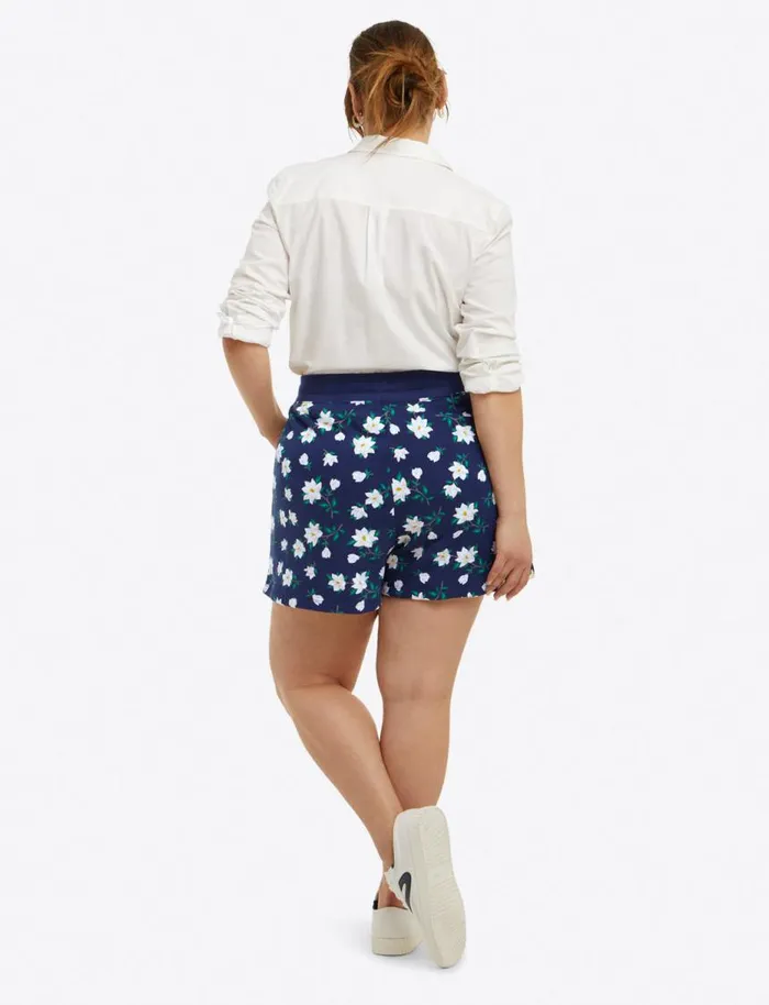 Draper James Lounge and Pajamas Women Natalie Shorts In Navy Magnolia