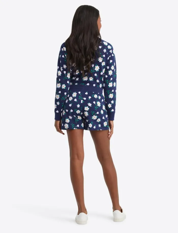 Draper James Lounge and Pajamas Women Natalie Shorts In Navy Magnolia