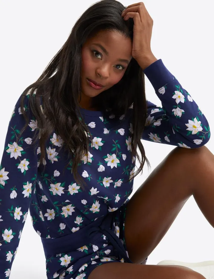 Draper James Lounge and Pajamas Women Natalie Shorts In Navy Magnolia