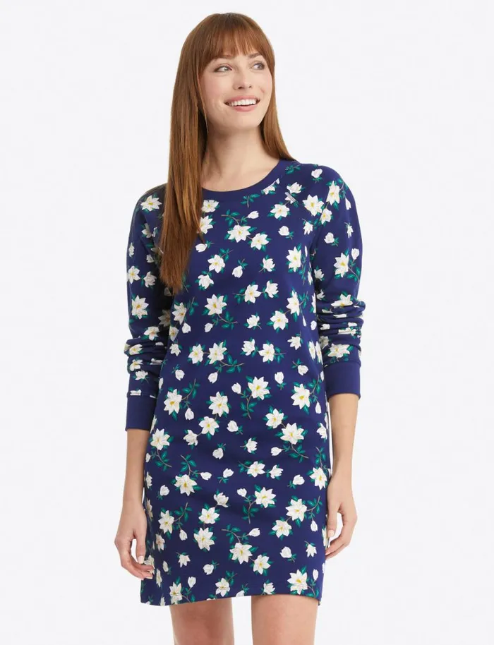 Draper James Lounge and Pajamas Women Natalie Sweatshirt Dress In Magnolia