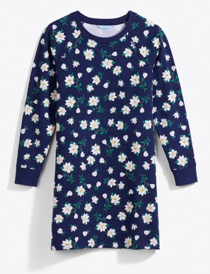 Draper James Lounge and Pajamas Women Natalie Sweatshirt Dress In Magnolia