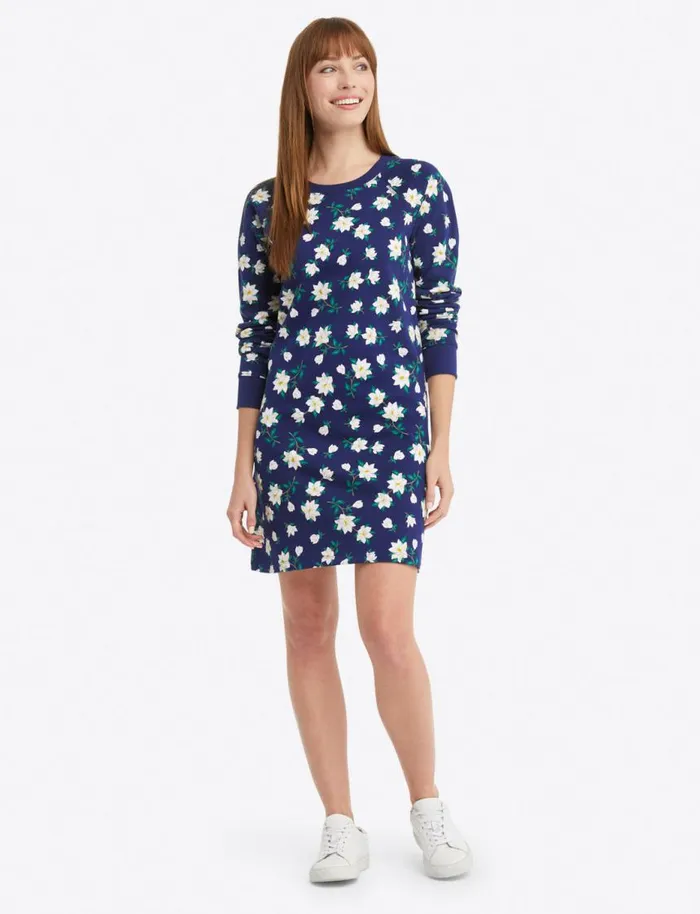 Draper James Lounge and Pajamas Women Natalie Sweatshirt Dress In Magnolia