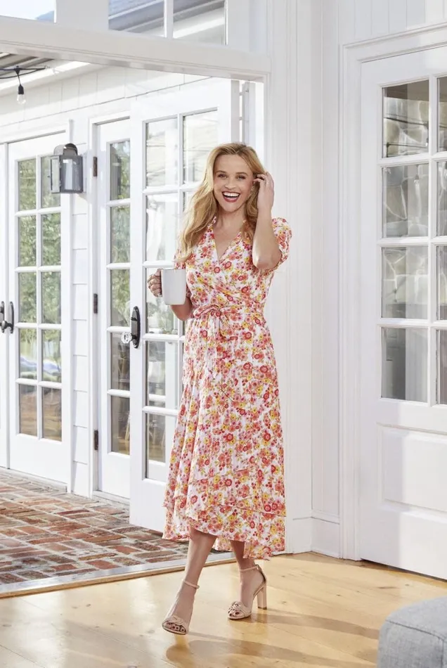 Draper James Midi and Maxi Women Naomi Wrap Dress In Field Blossom