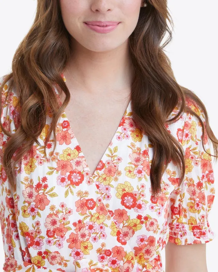 Draper James Midi and Maxi Women Naomi Wrap Dress In Field Blossom