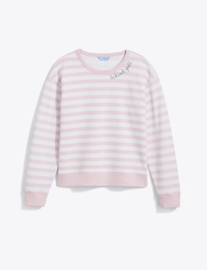 Draper James Tops Women Be Kind Y039all Embroidered Kelsea Sweatshirt