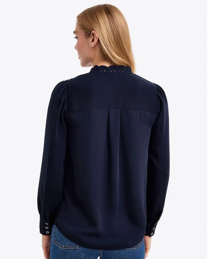 Draper James Tops Women Covered Placket Button Down