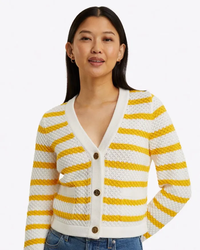 Draper James Tops Women Rita VNeck Cardigan In Cotton