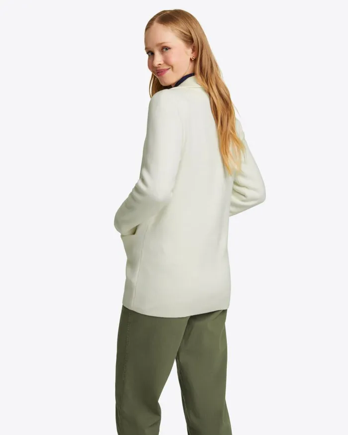 Draper James Tops Women Sweater Knit Blazer In Magnolia White