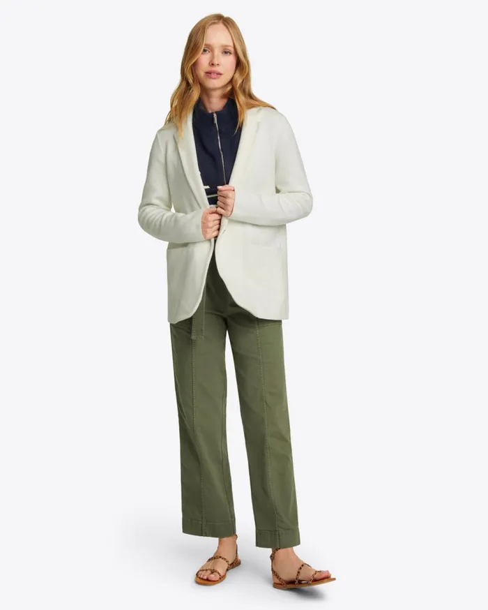 Draper James Tops Women Sweater Knit Blazer In Magnolia White