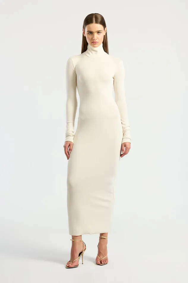 Dresses Skirts Women COTTON CITIZEN Verona Turtleneck Maxi Dress Bone