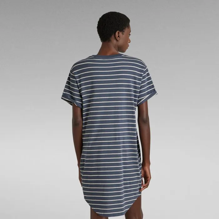 Dresses Women GStar RAW Lash Fem Loose Dress Fantem Bluetalc Stripe