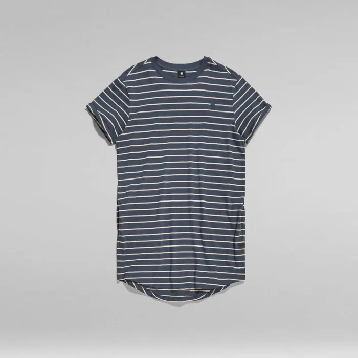 Dresses Women GStar RAW Lash Fem Loose Dress Fantem Bluetalc Stripe