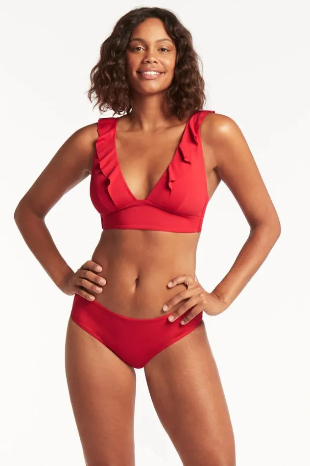 Eco Essentials Regular Bikini Pant Eco Essentials Red Women Sea Level Bottoms