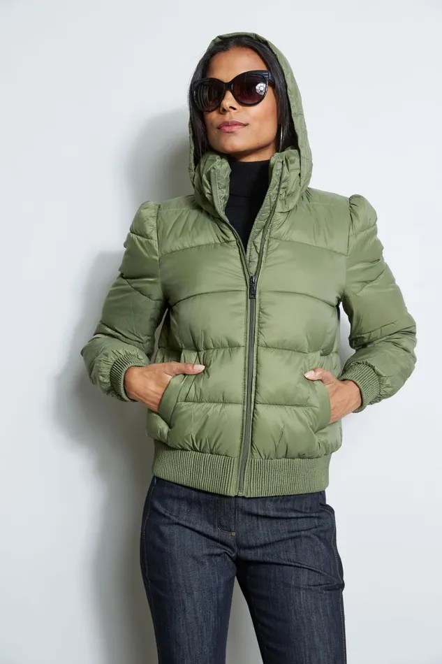 Elie Tahari Coats Tahari Short Puffer Coat Sage 8211 Women