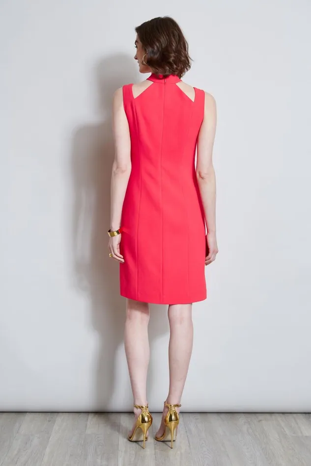 Elie Tahari Dresses and Jumpsuits Mock Neck Cut Out Dress Wild Strawberry 8211 Women