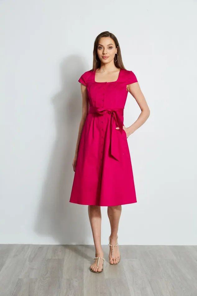 Elie Tahari Dresses and Jumpsuits Poplin Corset Dress Cyclamen 8211 Women