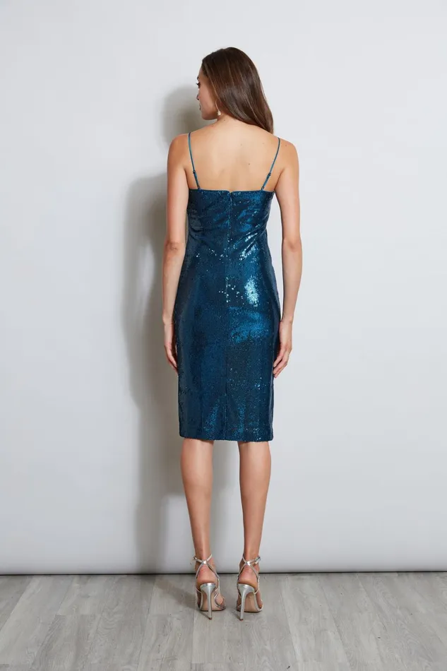 Elie Tahari Dresses and Jumpsuits Sequin Slip Dress Teal 8211 Women