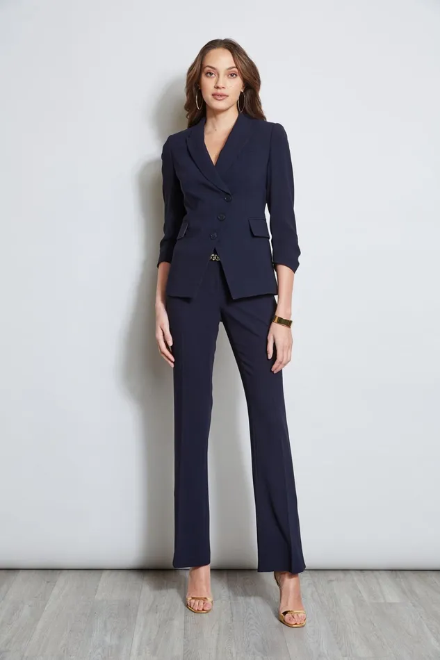 Elie Tahari Jackets and Blazers 3 Button Ruched Sleeve Blazer Stargazer 8211 Women