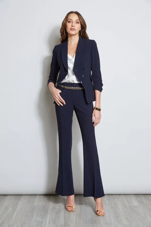 Elie Tahari Jackets and Blazers 3 Button Ruched Sleeve Blazer Stargazer 8211 Women