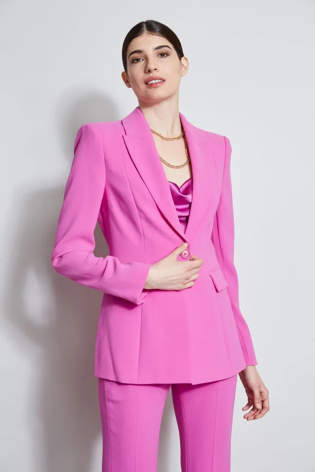 Elie Tahari Jackets and Blazers Single Button Blazer Peony 8211 Women