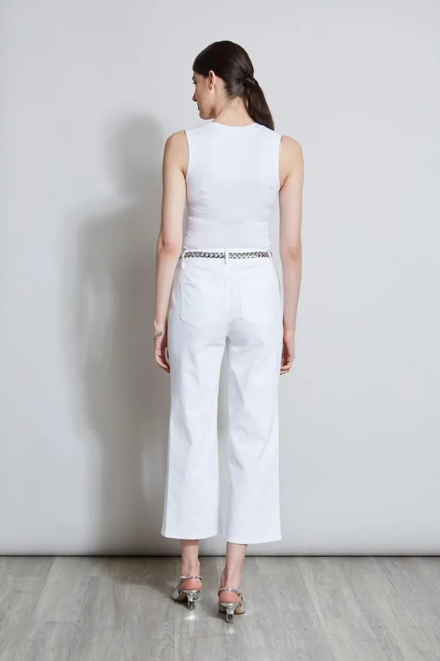 Elie Tahari Knits and Sweaters Rib Knit Scoop Tank Top White 8211 Women