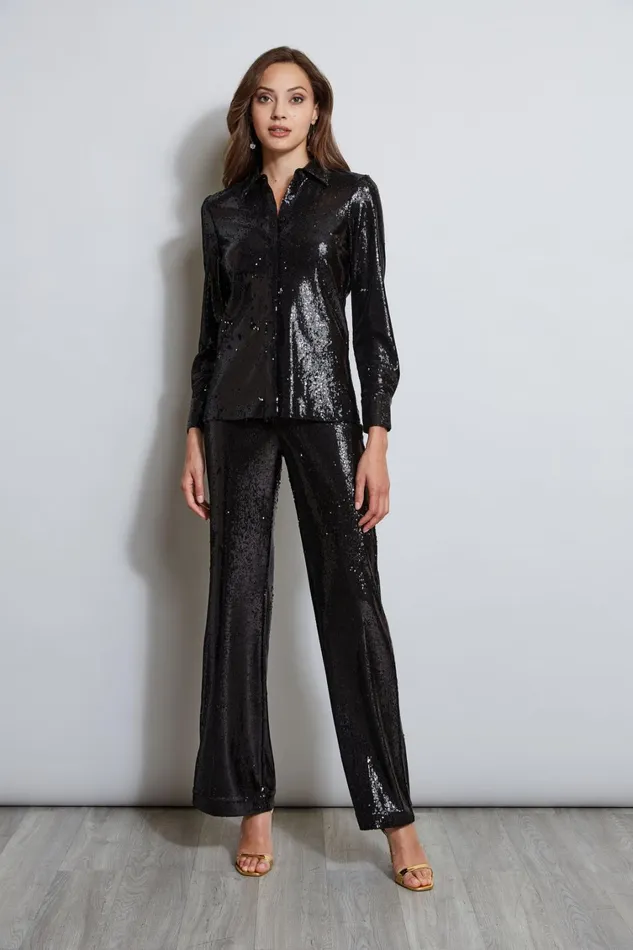 Elie Tahari Pants Sequin Pant Black 8211 Women