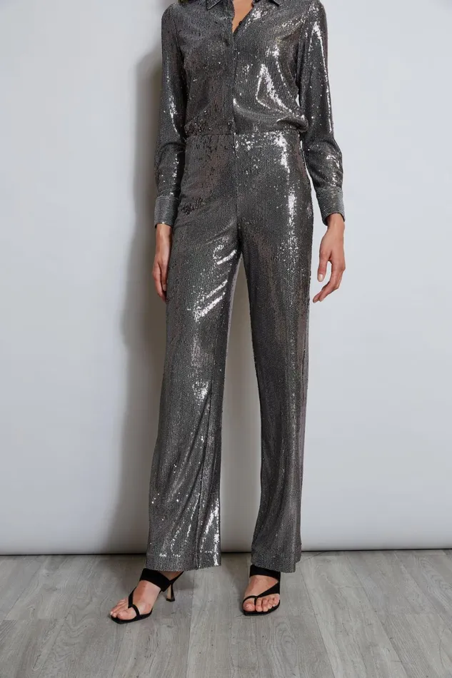 Elie Tahari Pants Sequin Pant Gunmetal 8211 Women