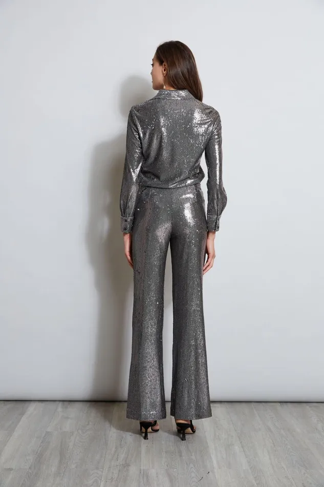 Elie Tahari Pants Sequin Pant Gunmetal 8211 Women