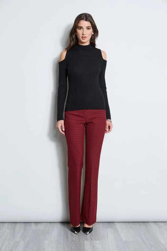 Elie Tahari Suiting Cold Shoulder Mock Neck Sweater Black 8211 Women