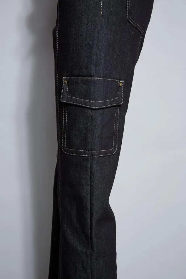 Elie Tahari Suiting Denim Cargo Pant Black 8211 Women