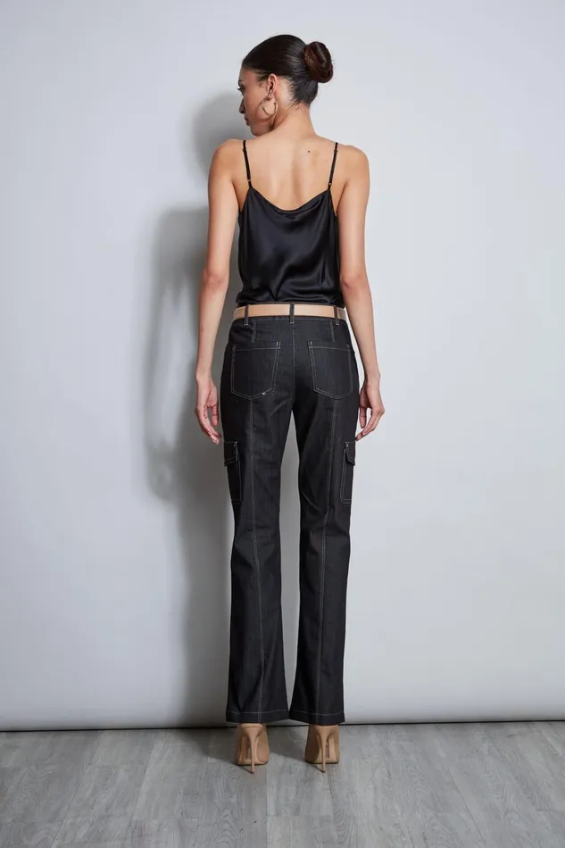 Elie Tahari Suiting Denim Cargo Pant Black 8211 Women