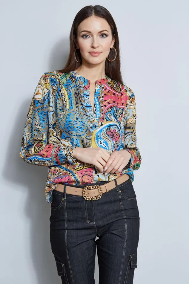 Elie Tahari Tops Calypso Print Shirt Calypso 8211 Women
