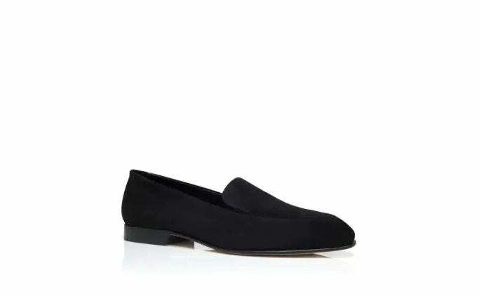Flats Women Manolo Blahnik PITAKABlack Suede Loafers Flats Women Manolo Blahnik PITAKABlack Suede Loafers