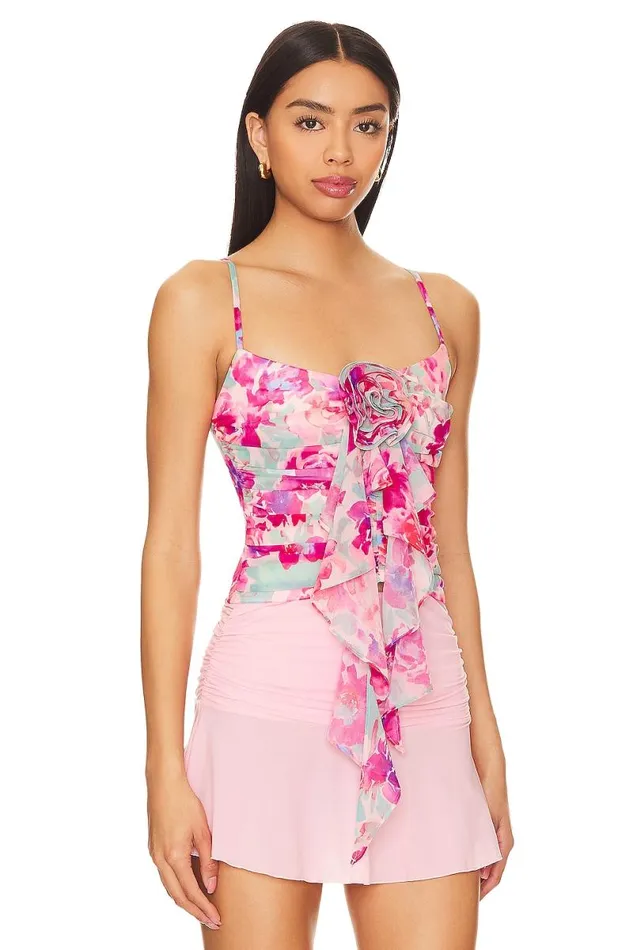 Flora Top Pink Floral Multi Women Lovers and Friends Tops