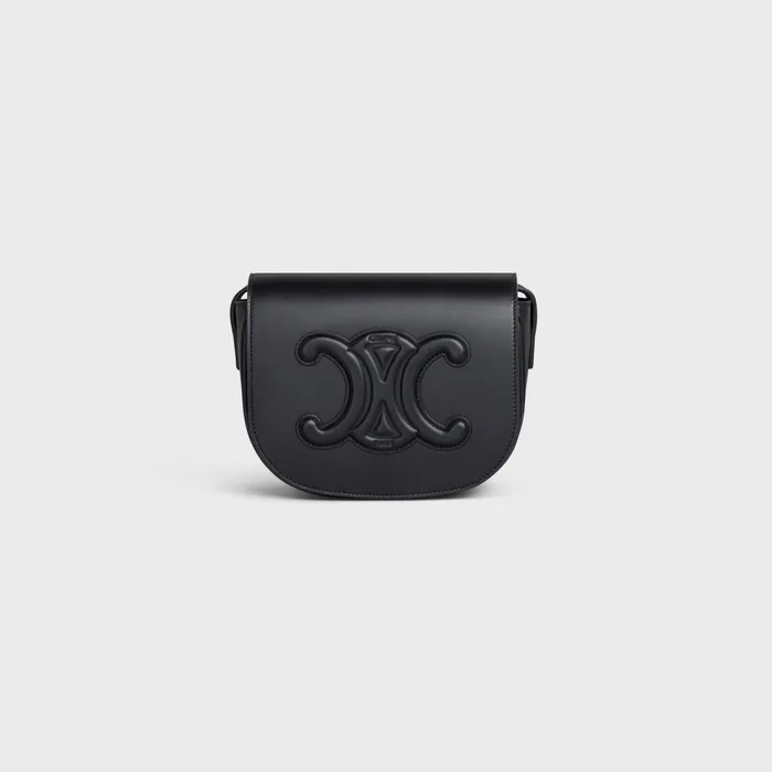 Folco Cuir Triomphe In Smooth Calfskin Black Women CELINE CUIR TRIOMPHE