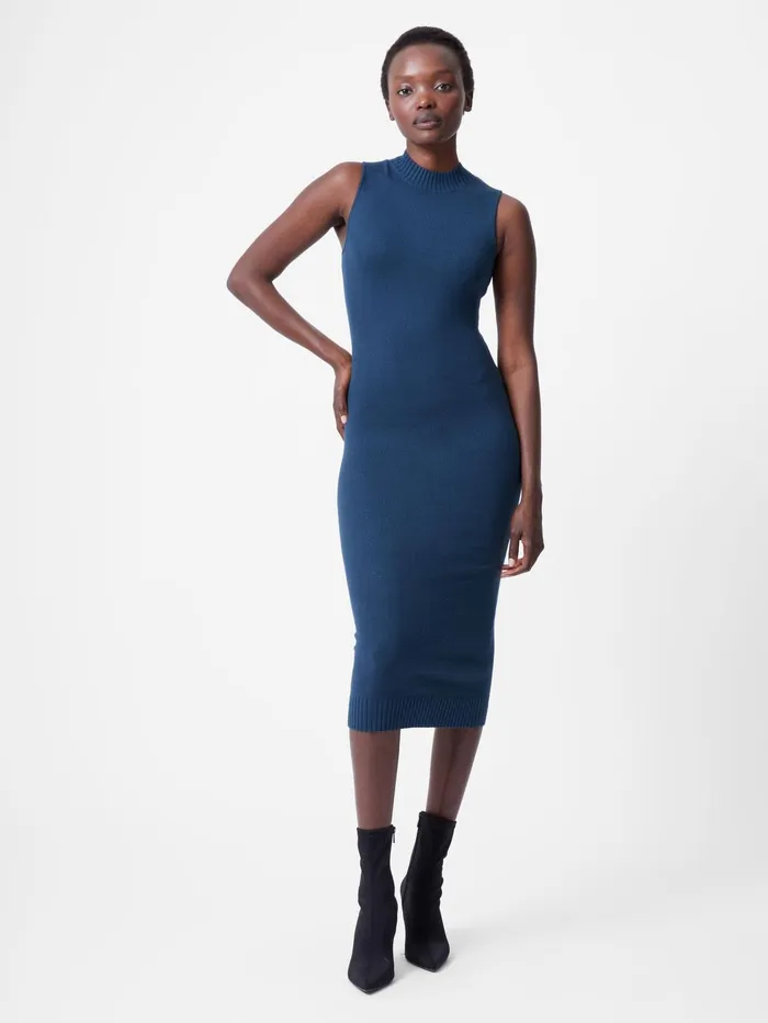 French Connection Babysoft Bodycon Midi Dress Deep Teal Woman Dresses