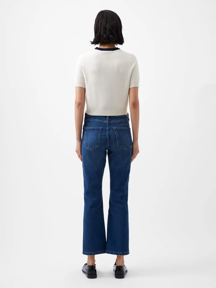 French Connection Babysoft Short Sleeve Top Classic CreamMarine Woman Jumpers and Cardigans