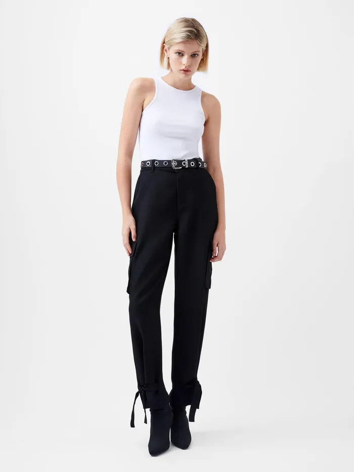 French Connection Bella Twill Trousers Blackout Woman Trousers