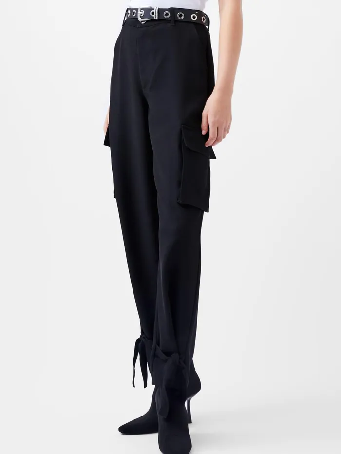 French Connection Bella Twill Trousers Blackout Woman Trousers