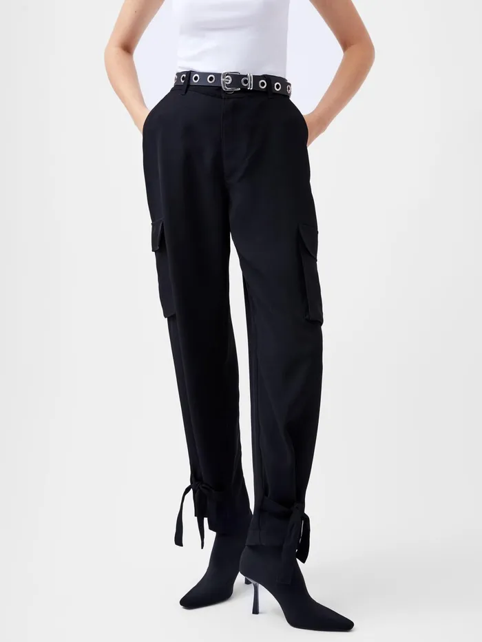 French Connection Bella Twill Trousers Blackout Woman Trousers