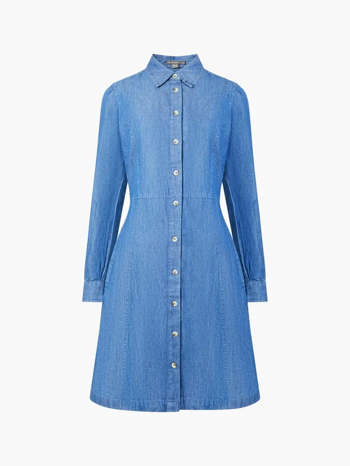 French Connection Chambray ButtonThrough Shirt Dress Dk Blue Chambray Woman Dresses French Connection Chambray ButtonThrough Shirt Dress Dk Blue Chambray Woman Dresses