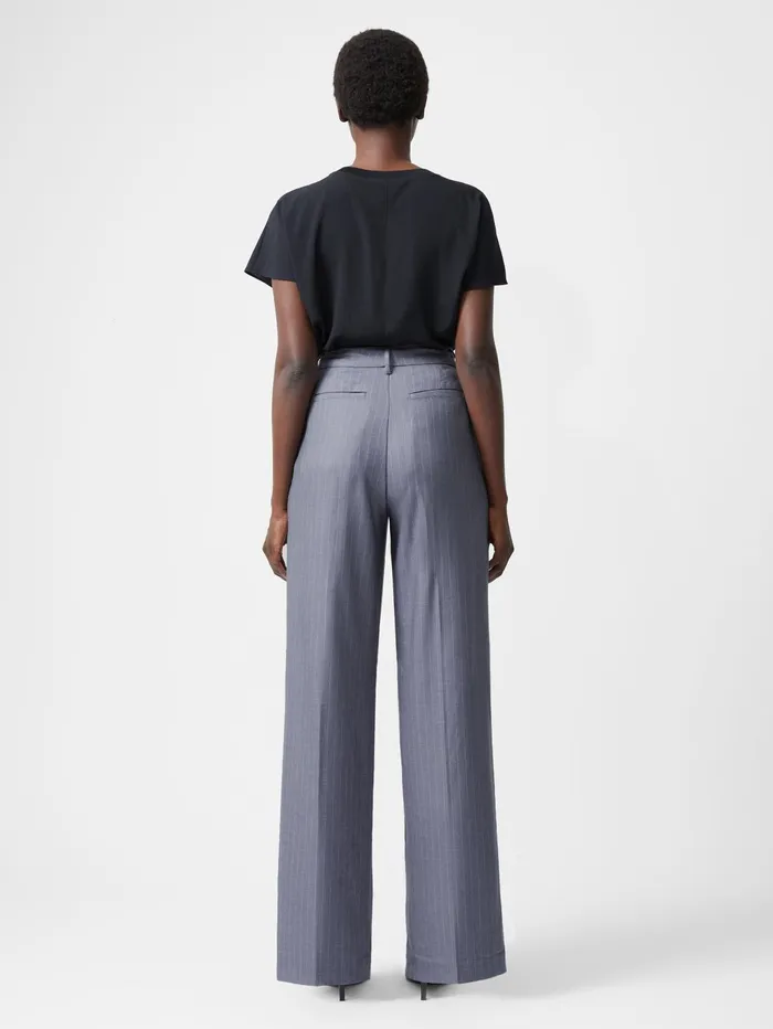 French Connection Fiorella Pinstripe Trousers Grey Woman Trousers