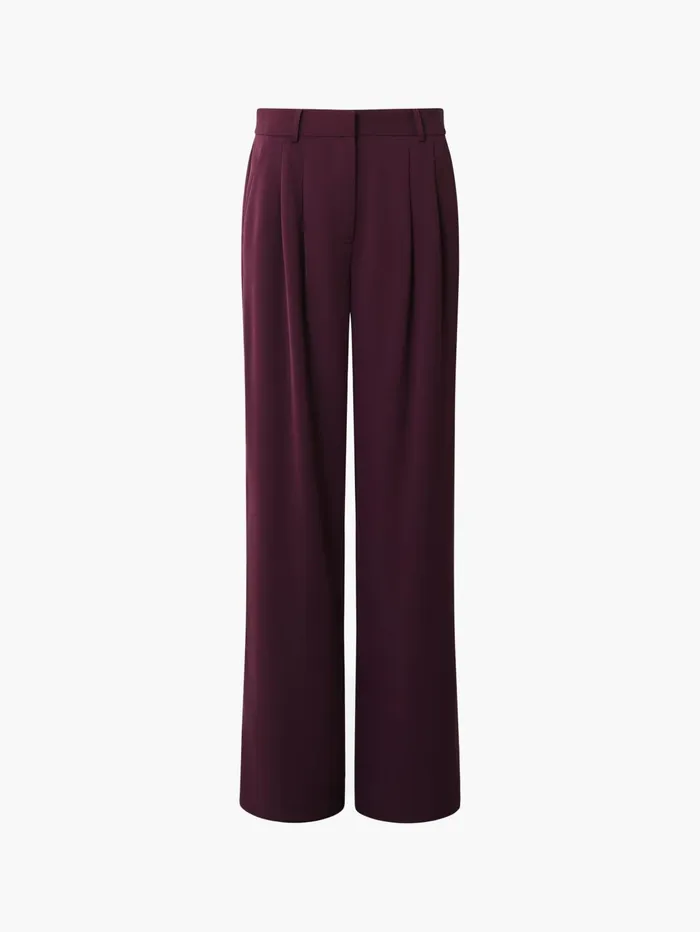 French Connection Harrie Suiting Trousers Burgundy Red Woman Trousers