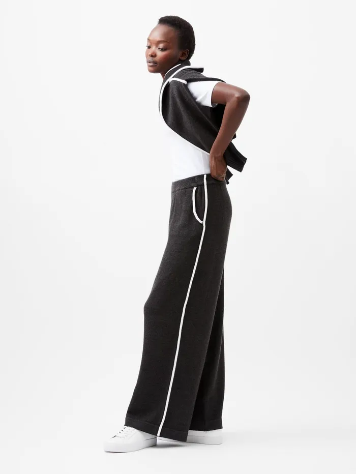 French Connection Jordan Trousers CharcoalWhite Woman Trousers