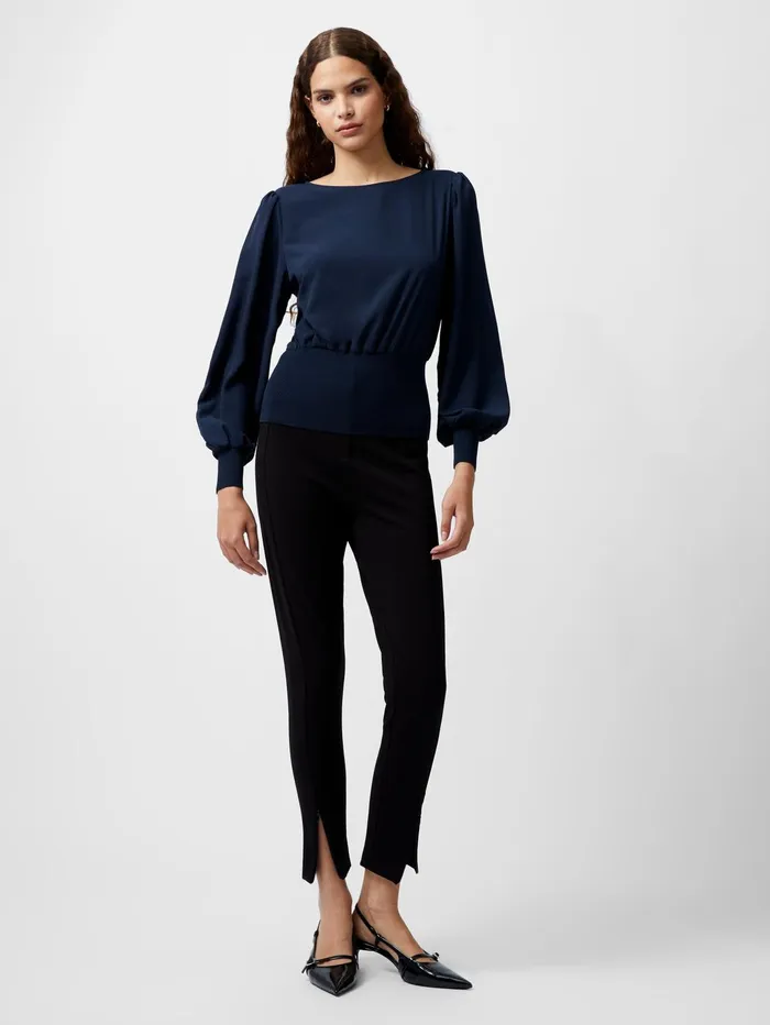French Connection Krista Knit Slash Nk Jumper Marine Woman Jumpers and Cardigans