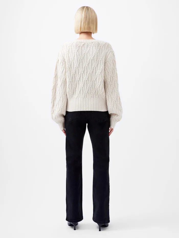 French Connection Layon Jini Jumper Classic Cream Woman Jumpers and Cardigans