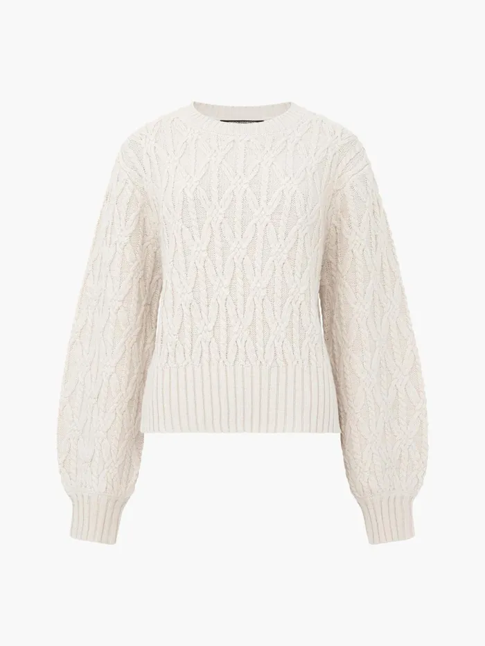 French Connection Layon Jini Jumper Classic Cream Woman Jumpers and Cardigans