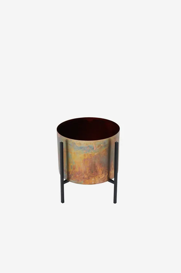French Connection Molten Copper Desktop Planter Bronze Home Home Accessories